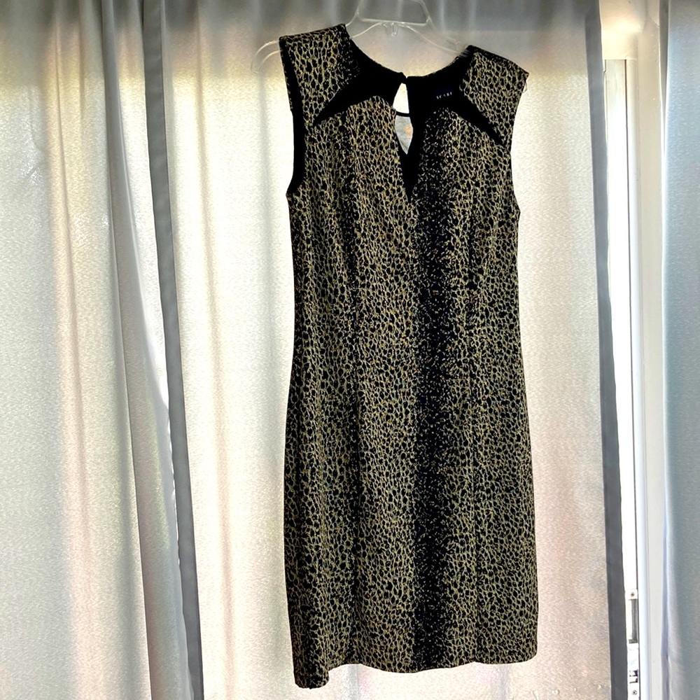 Gold sparkle cheetah/leopard print dress